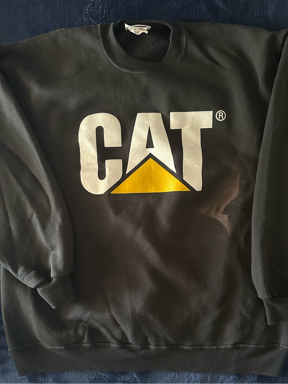 CAT Logo Black Crewneck Sweatshirt